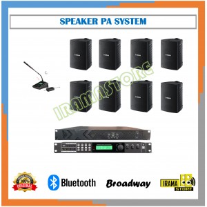 Paket Background Music / PA System 2 Zona 8 Speaker